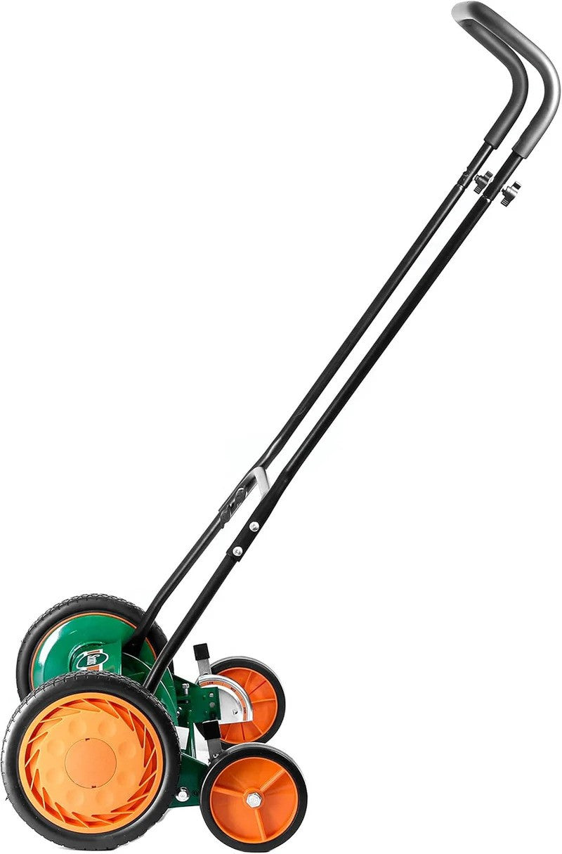 MG's GreenEdge 20” Manual Push Reel Lawn Mower – 5 Precision Blade Classic Mower for Smooth Lawn Cutting, Lightweight Hand Push Grass Cutter