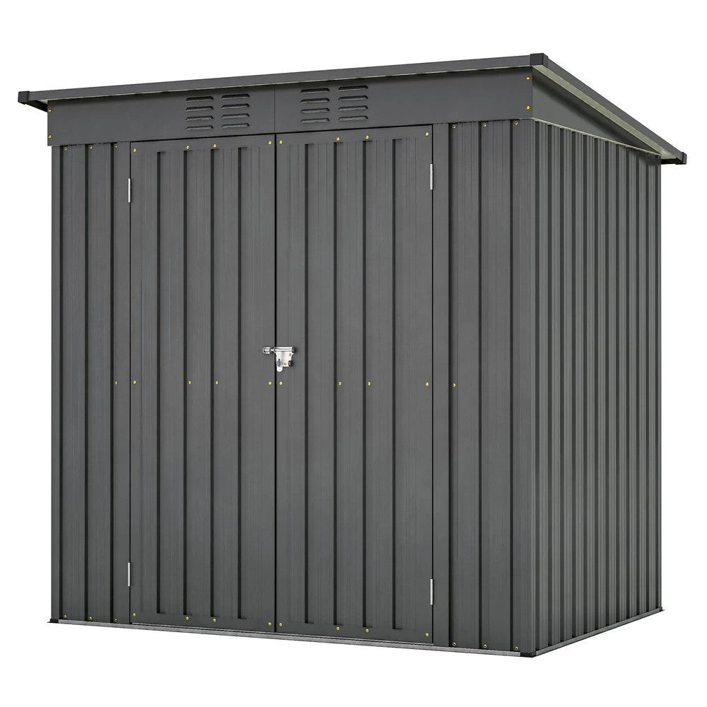 MG's 6 X 4 Ft Outdoor Storage Shed, All Weather Tool Shed For Garden, Backyard, Lawn, Black